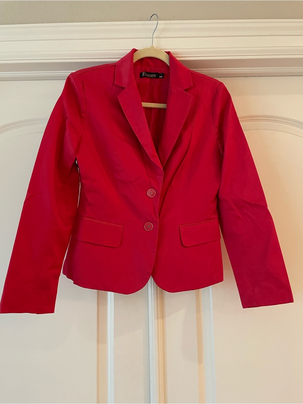 New York & Company Women's Red Two-Button Blazer